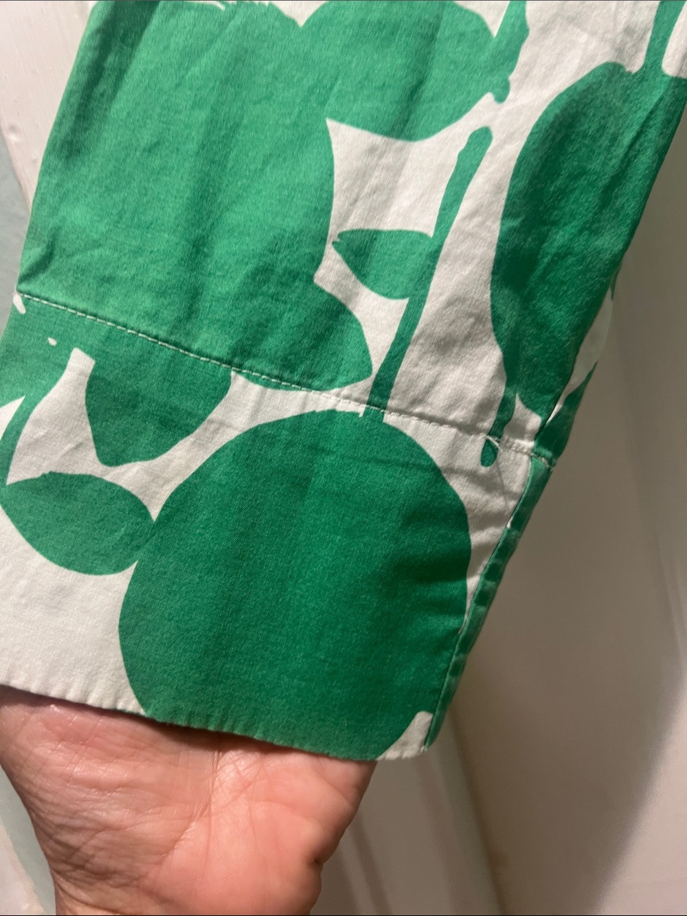 Boden Green Leaf-Print Button-Front Midi Dress - Picture 5 of 10